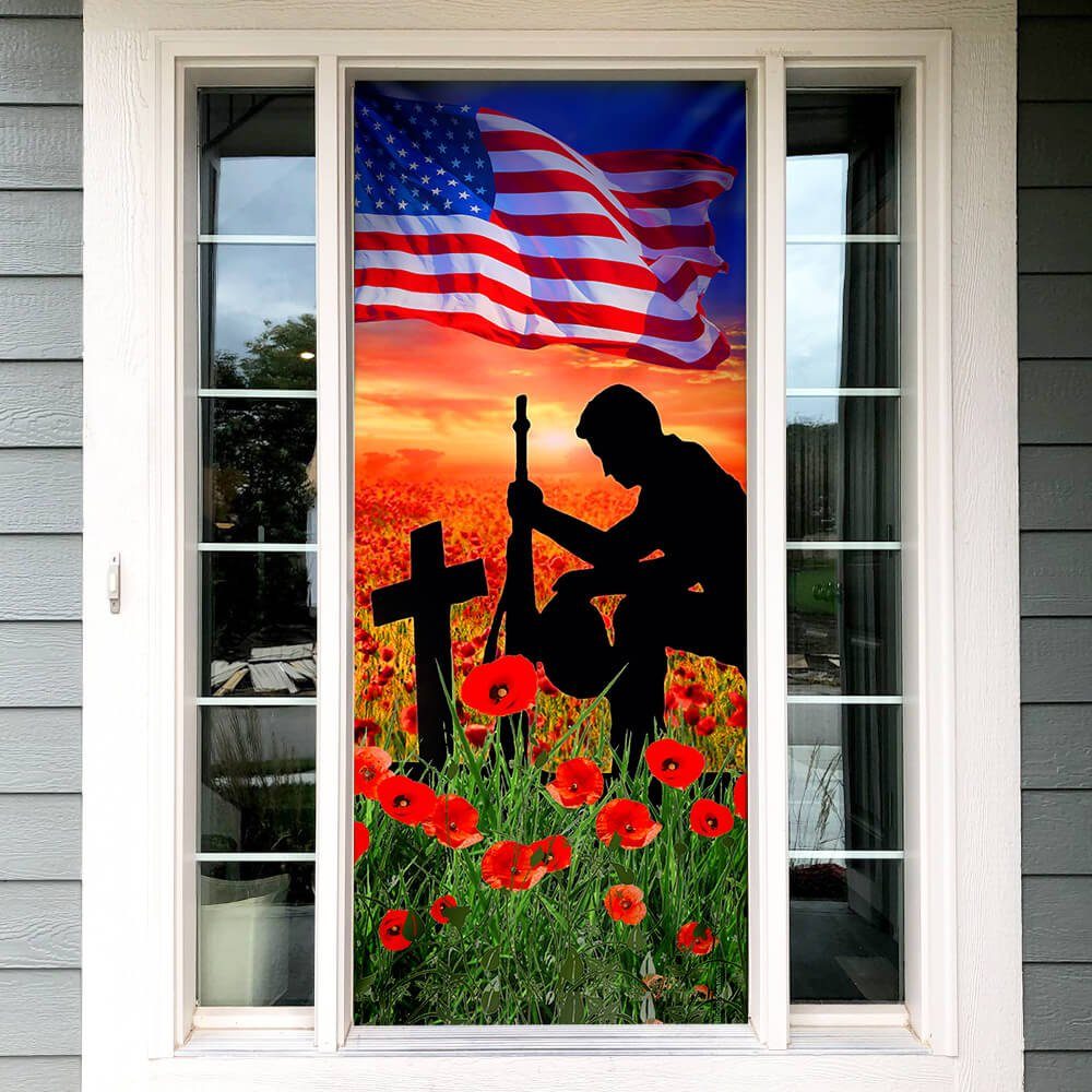 American Veteran Door Cover Lest We Forget NNT73Dv5