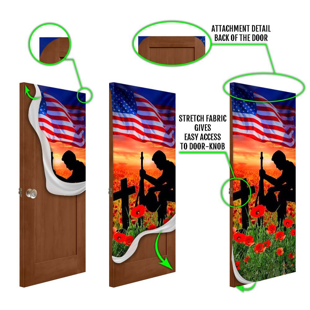 American Veteran Door Cover Lest We Forget NNT73Dv5