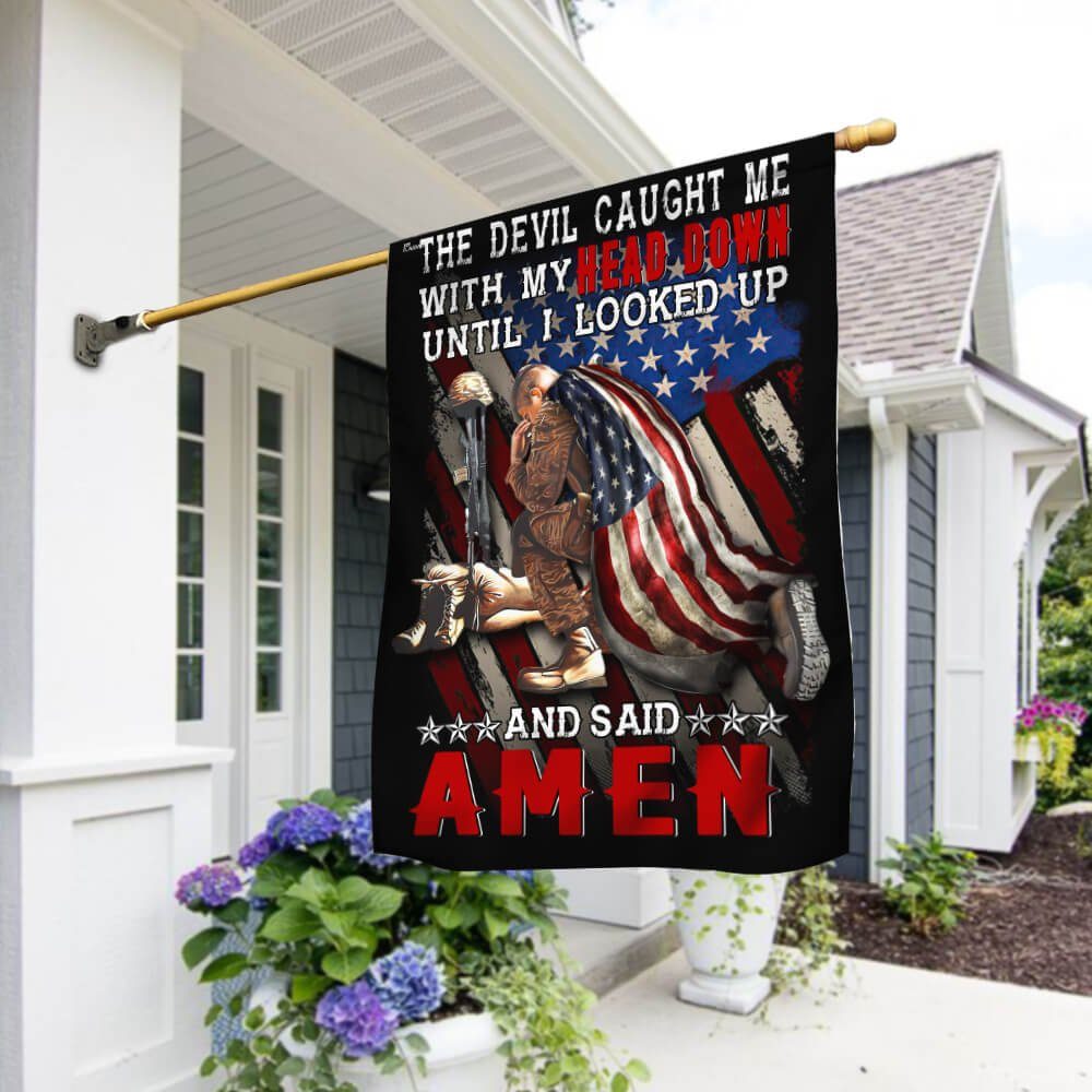 American Veteran Flag Amen NTB53F