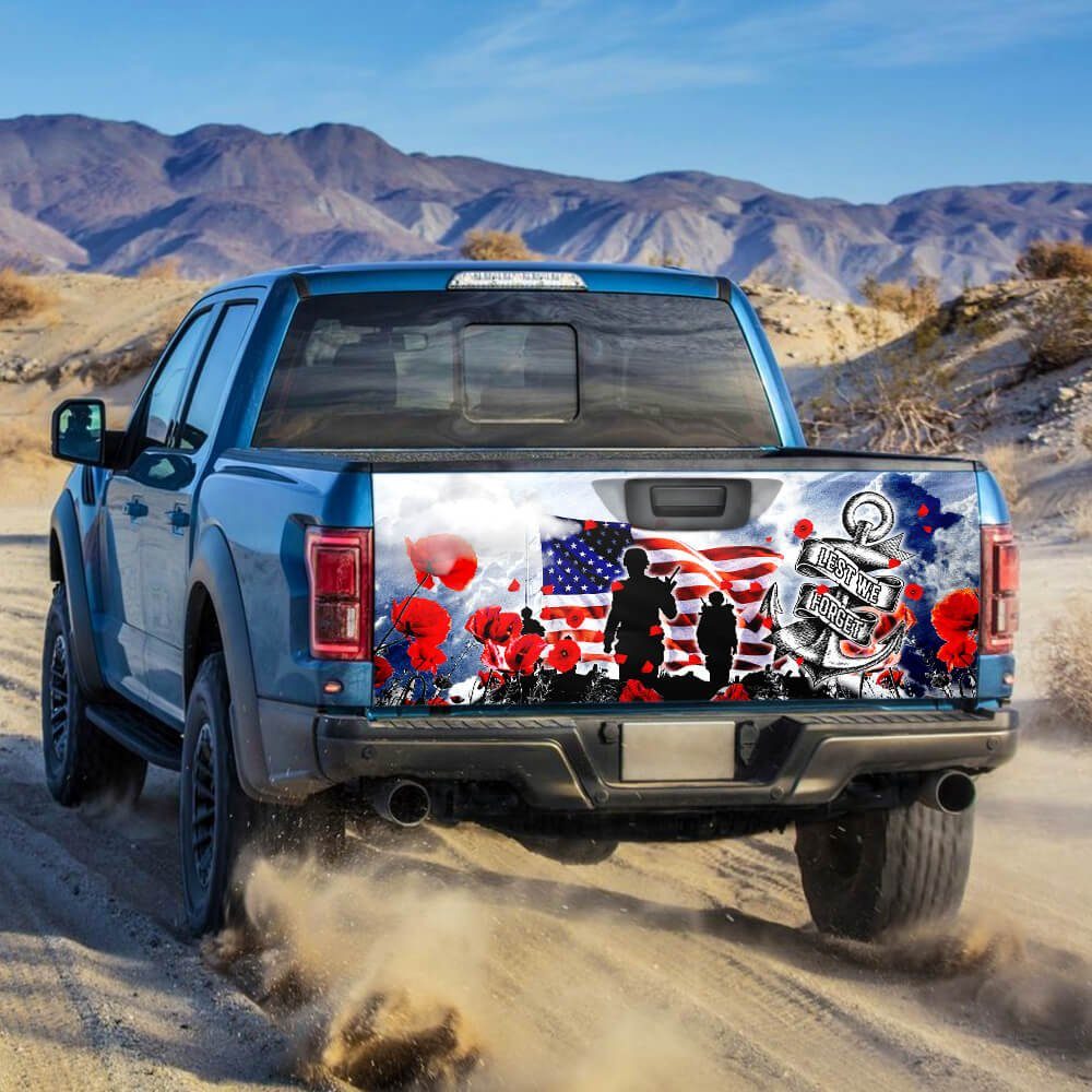 American Veteran Truck Tailgate Decal Sticker Wrap Inspiration NTT123TDv1