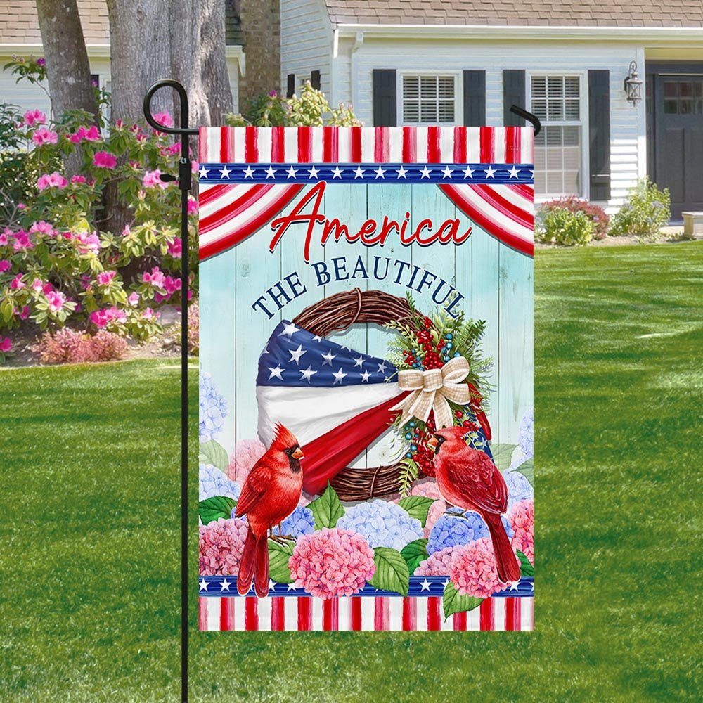 American Wreath Independence Day America The Beautiful Flag MLN1413F