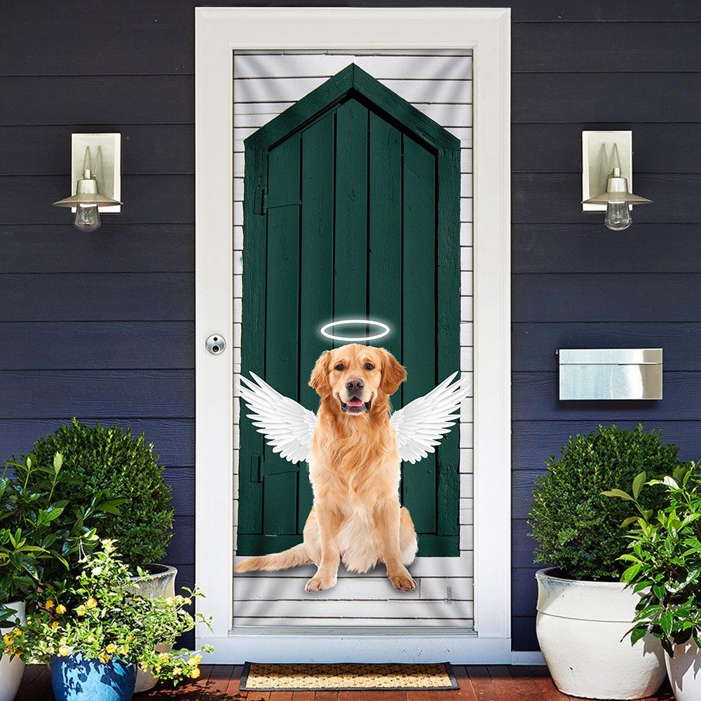 Angel Golden Retriever Door Cover