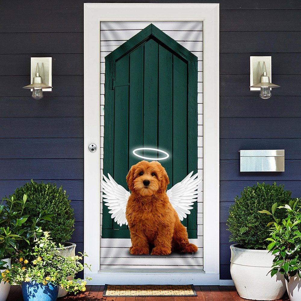 Angel Goldendoodle Dog Door Cover