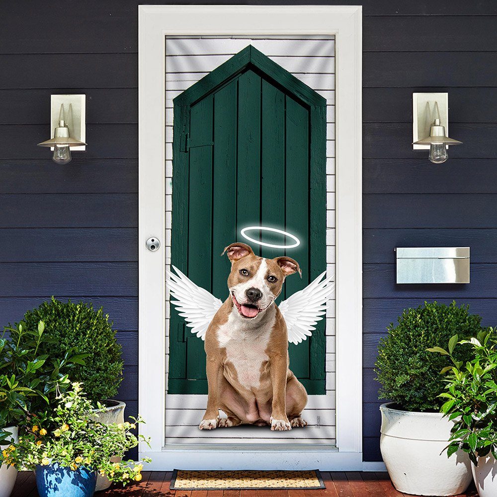 Angel Pit Bull Dog Door Cover