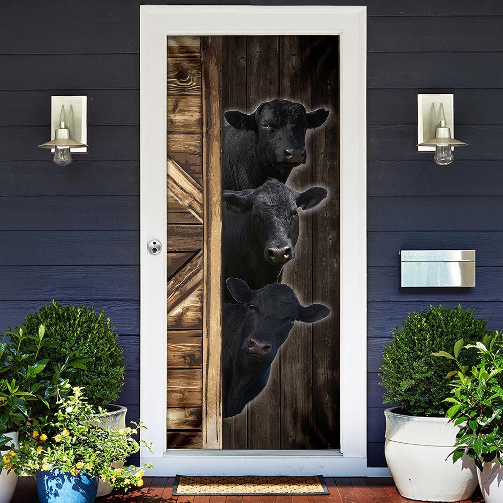 Angus Cattle Door Cover