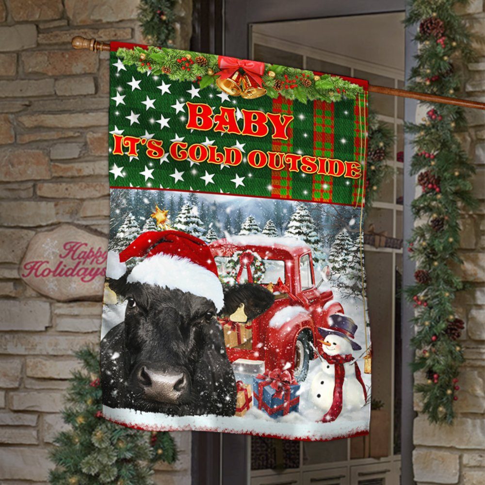 Angus Christmas Flag Baby It’s Cold Outside ANT294Fv1