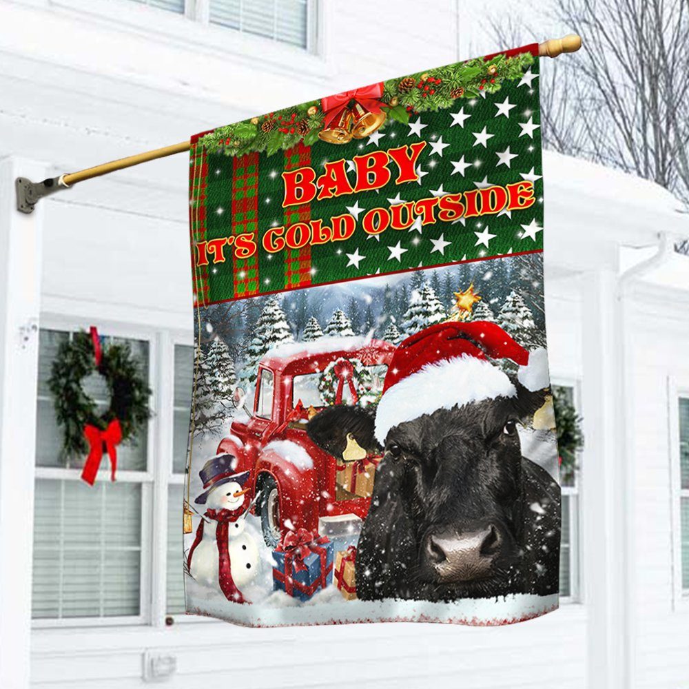 Angus Christmas Flag Baby It’s Cold Outside ANT294Fv1