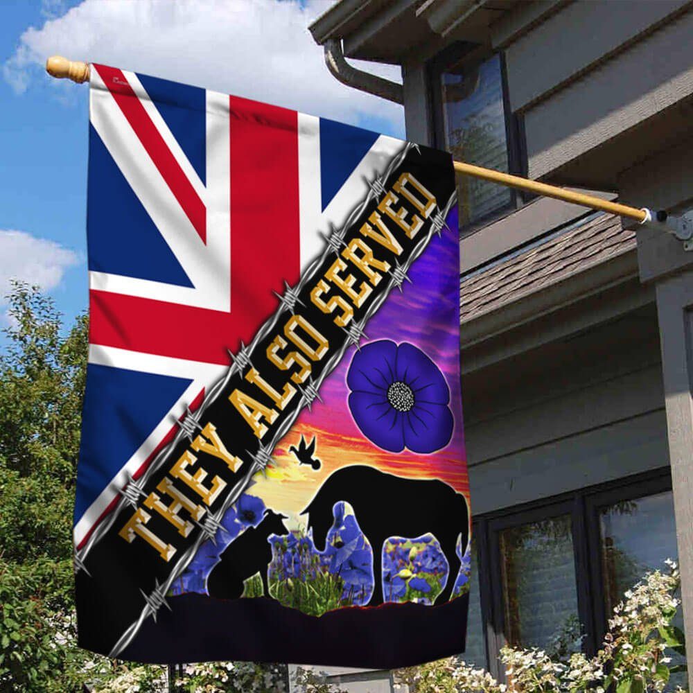 Animal They Also Served Purple Poppy UK Flag THB3670Fv2