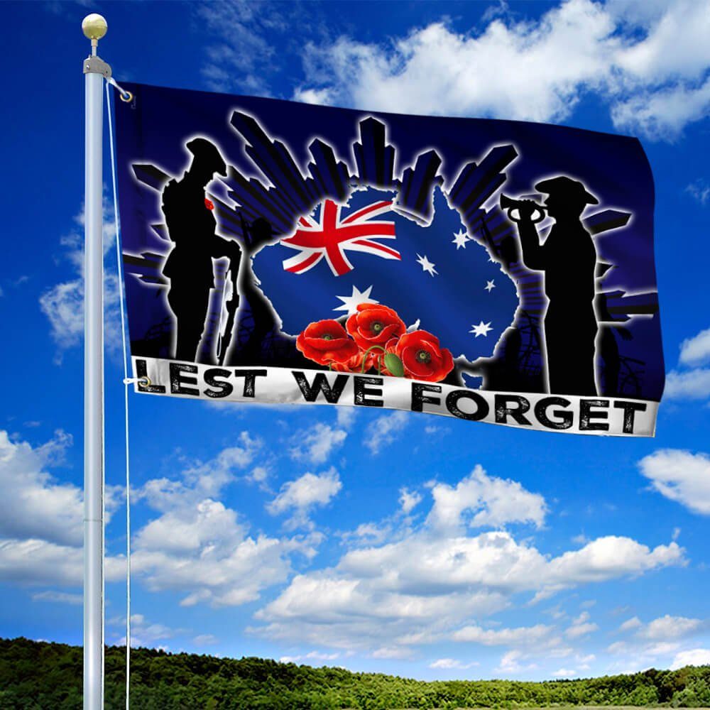 Anzac Day Australia Veteran Grommet Flag Anzac Sun NTB508GF