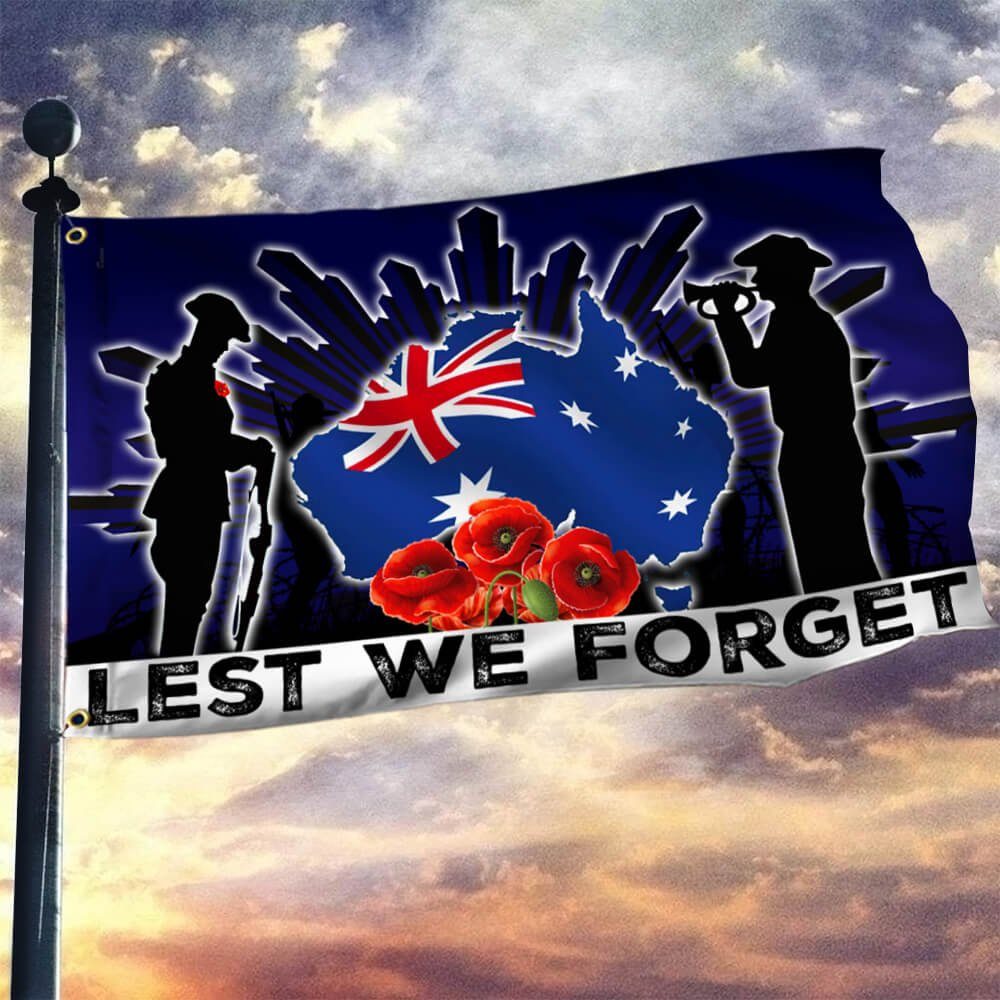 Anzac Day Australia Veteran Grommet Flag Anzac Sun NTB508GF