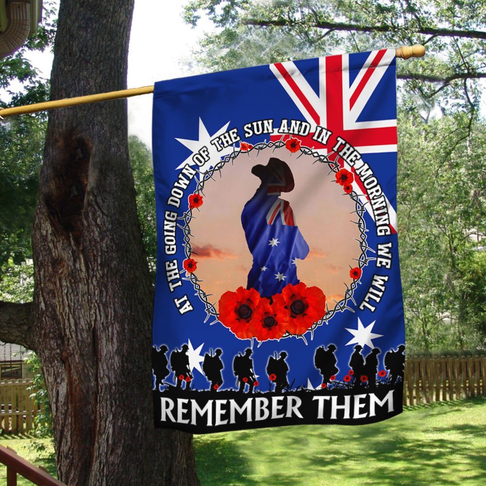 Anzac Day Australian Flag We Will Remember Them BNN03F