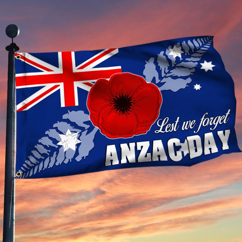 Anzac Day Grommet Flag Lest We Forget TTN549GF