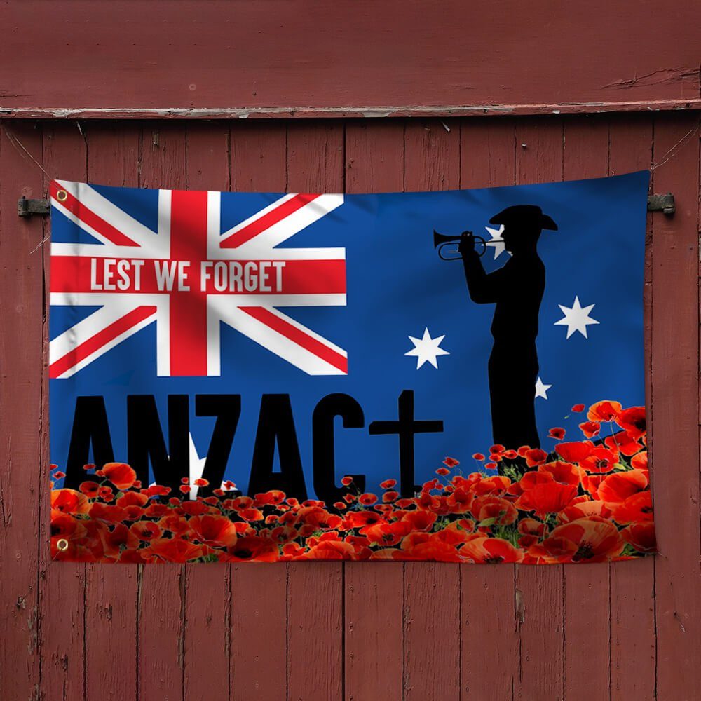 Anzac Day Grommet Flag Lest We Forget TTV565GF