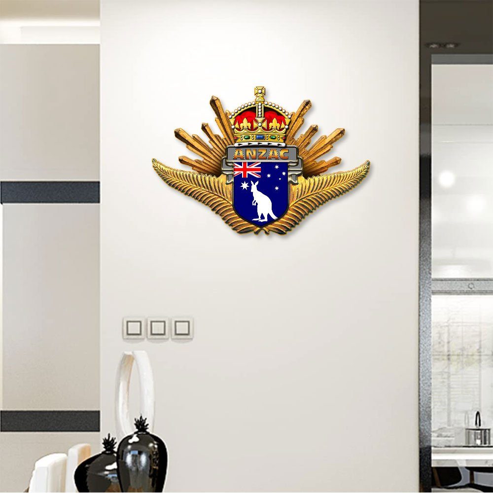 Anzac Day Lest We Forget Rising Sun Hanging Metal Sign LNT53MS