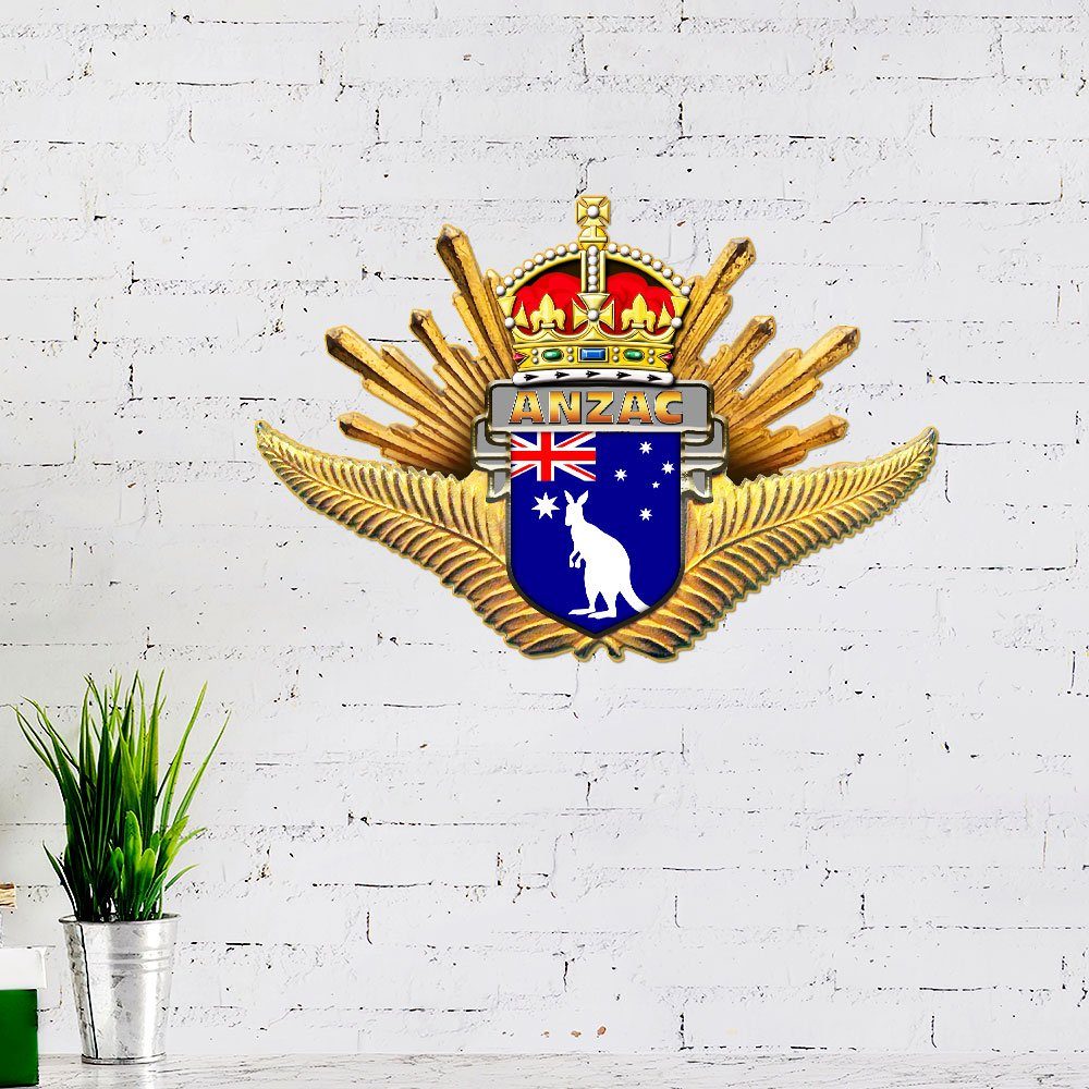 Anzac Day Lest We Forget Rising Sun Hanging Metal Sign LNT53MS