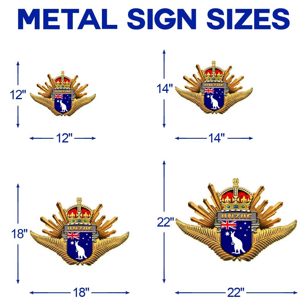 Anzac Day Lest We Forget Rising Sun Hanging Metal Sign LNT53MS