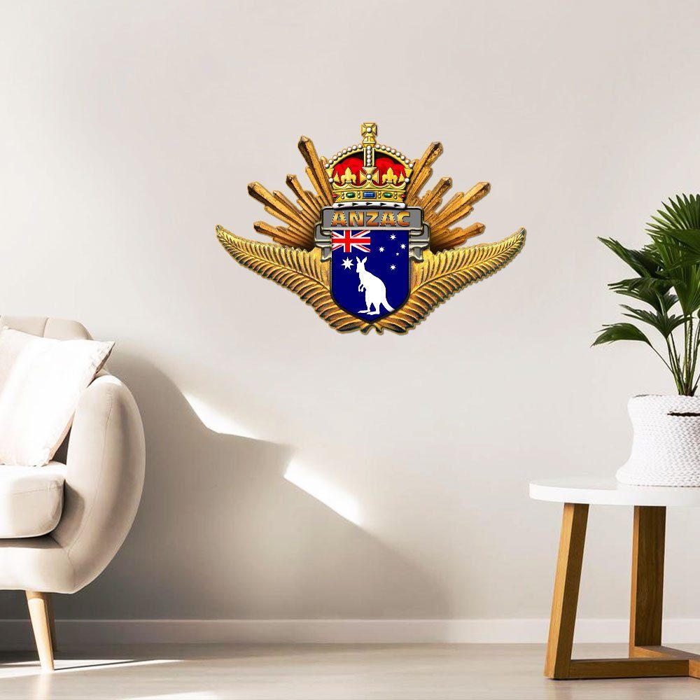 Anzac Day Lest We Forget Rising Sun Hanging Metal Sign LNT53MS