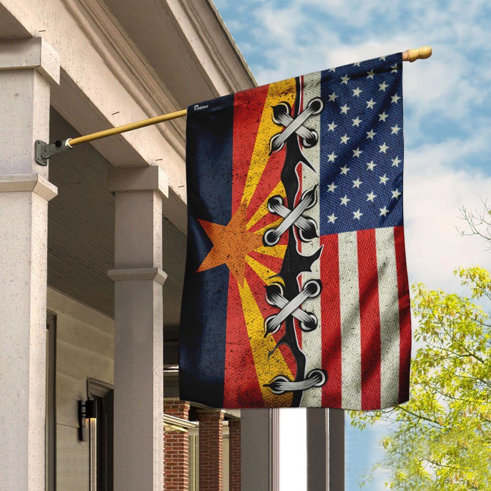 Arizona and American Flag