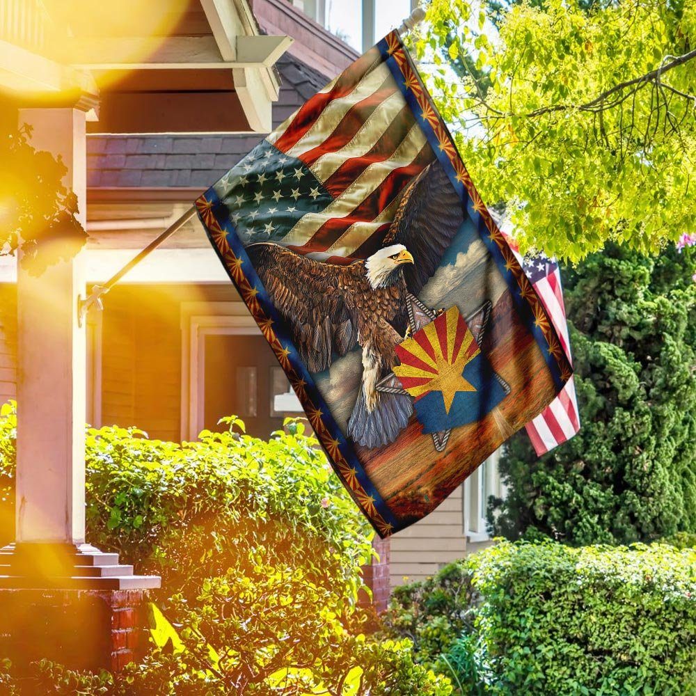 Arizona State Eagle American Flag