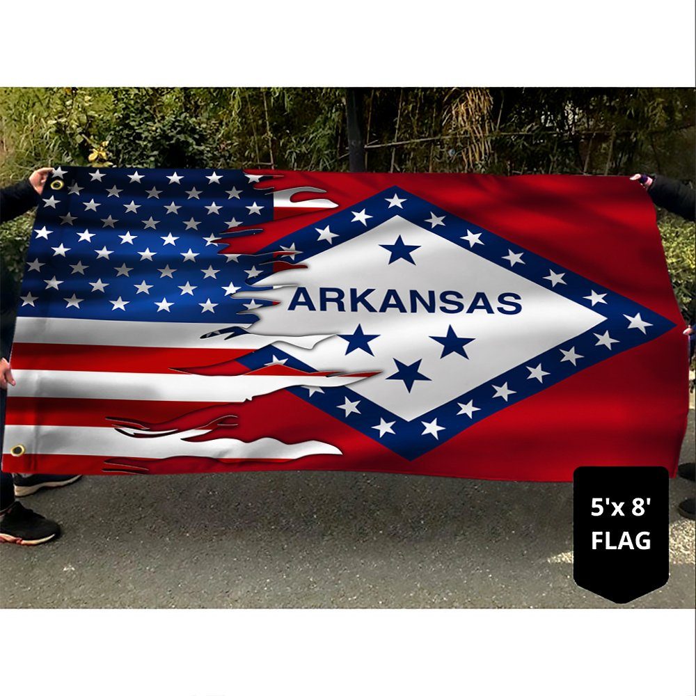 Arkansas And American Grommet Flag MLH1913GFv2