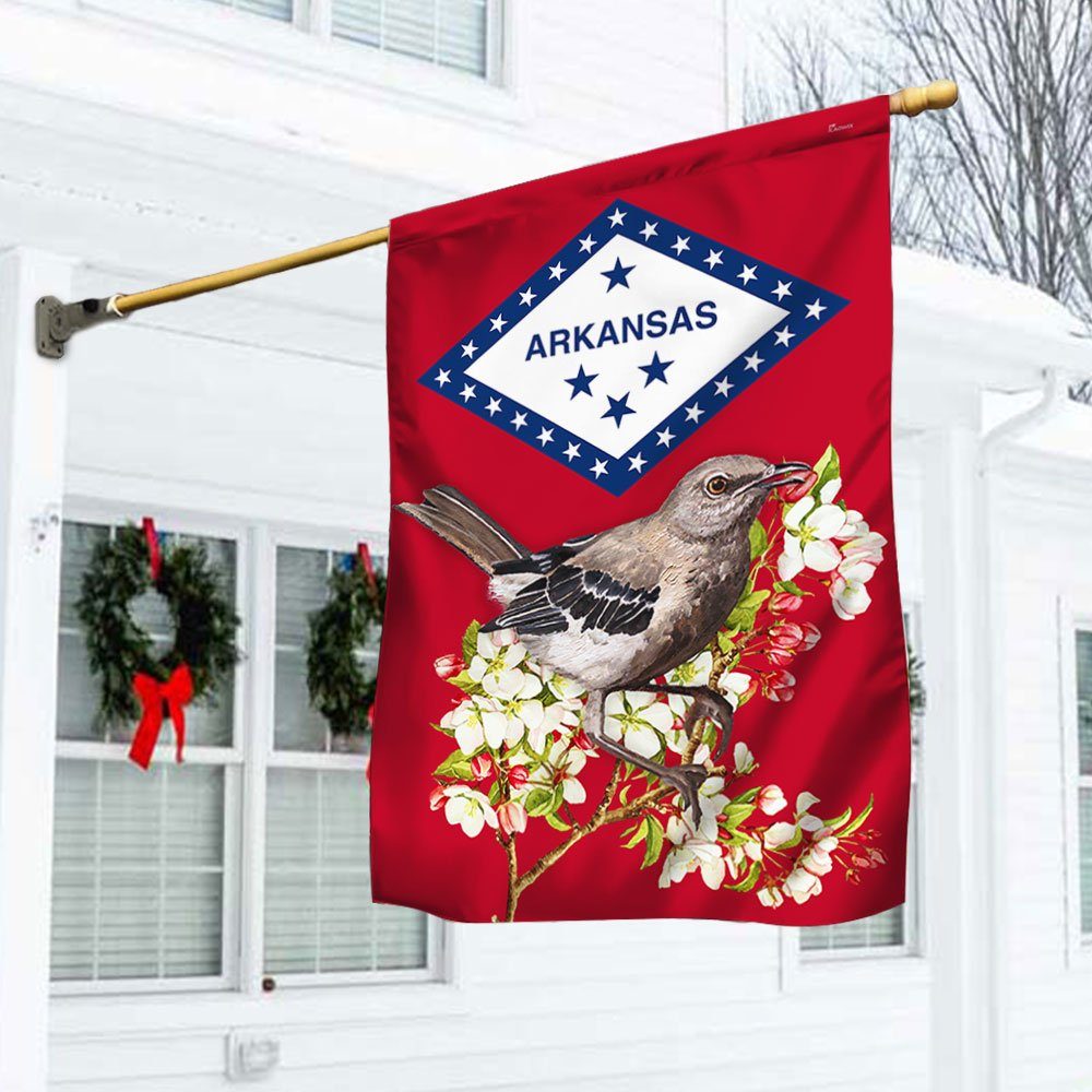 Arkansas Flag Mockingbird and Apple Blossom BNN740F