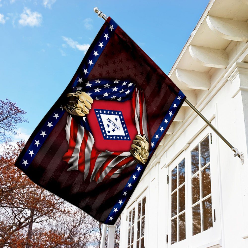 Arkansas State, United States Of America Flag