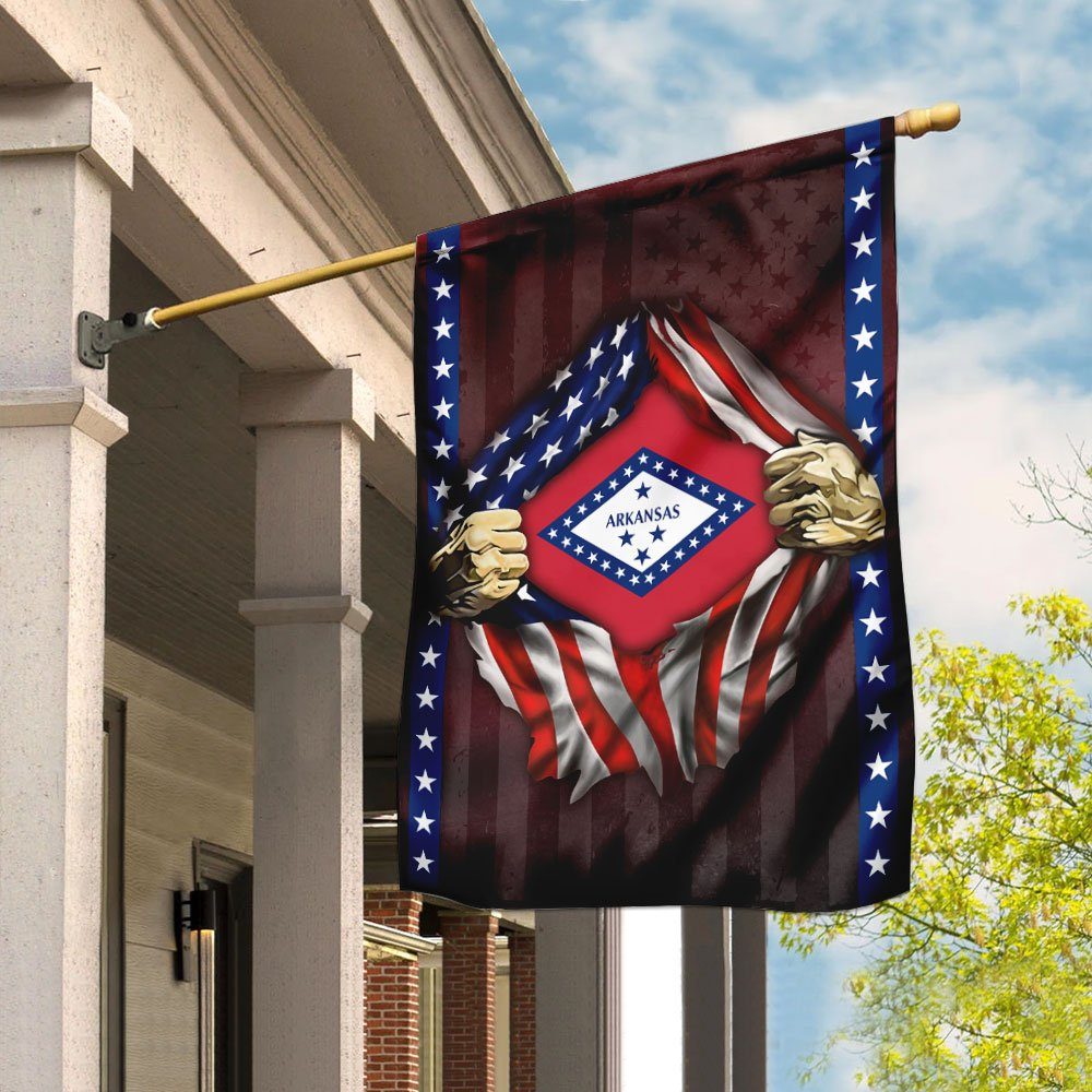 Arkansas State, United States Of America Flag