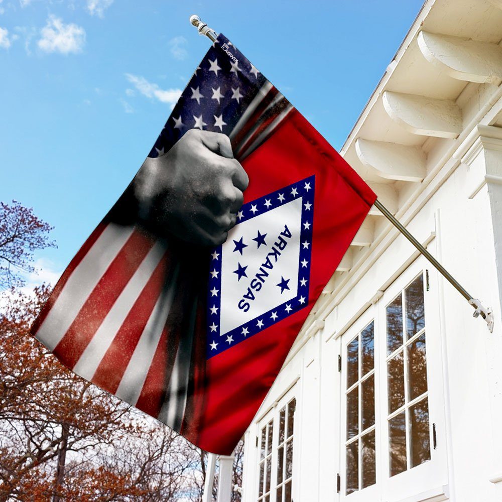 Arkansas State American Flag