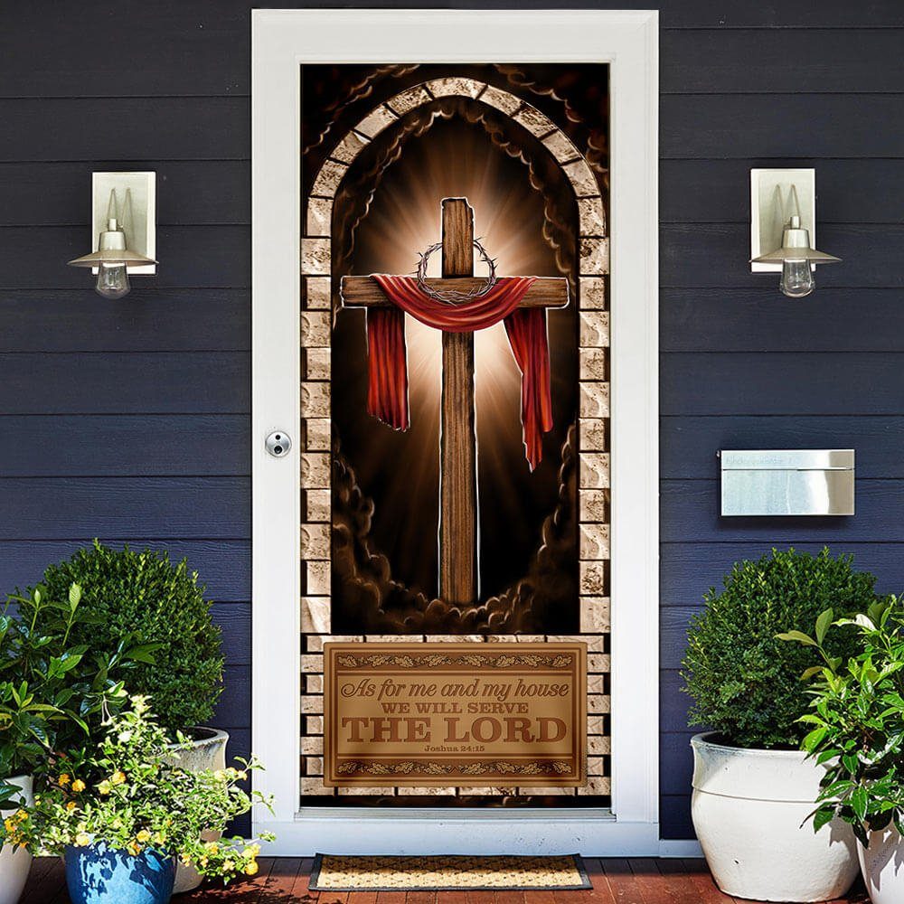 As For Me And My House. We Will Serve The Lord Door Cover THB3212D