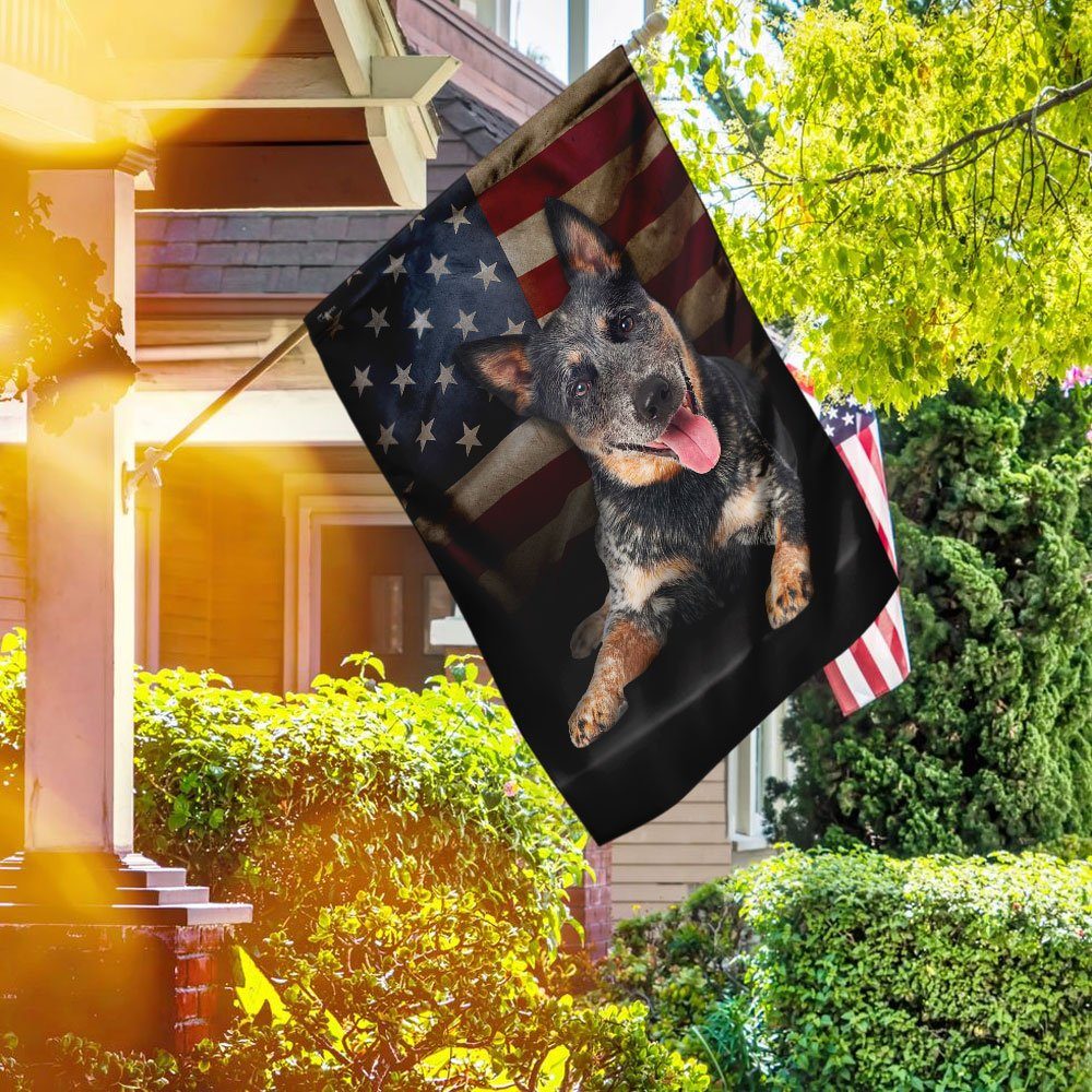 Australian Cattle Dog American Flag