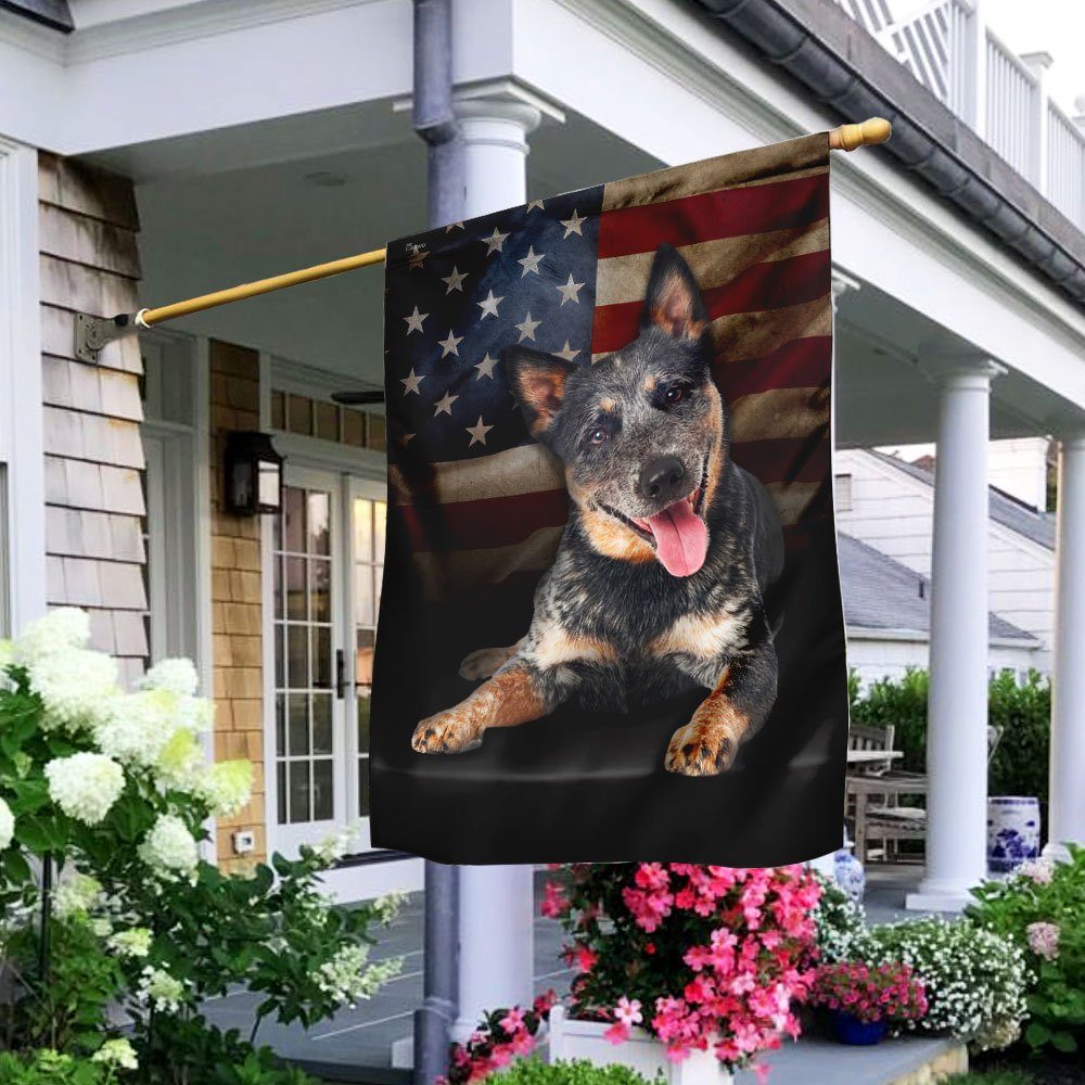 Australian Cattle Dog American Flag