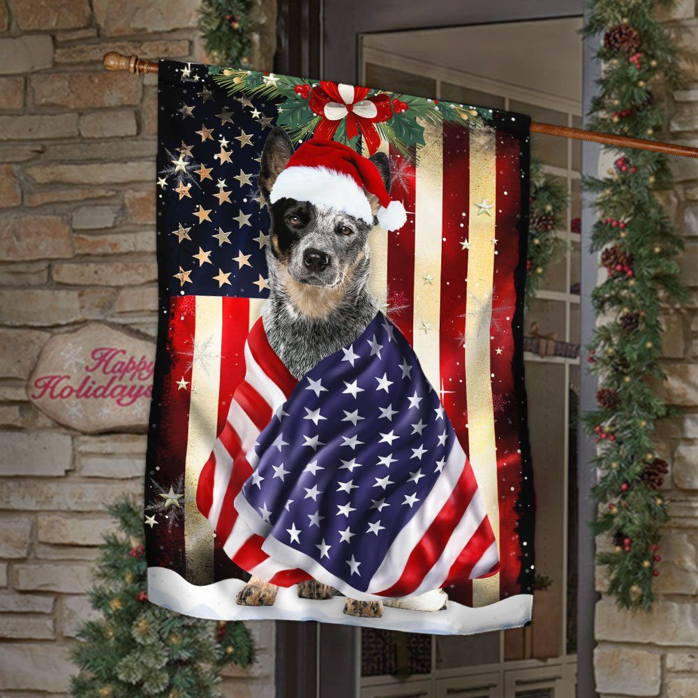 Australian Cattle Dog Flag Merry Christmas ANL285Fv14