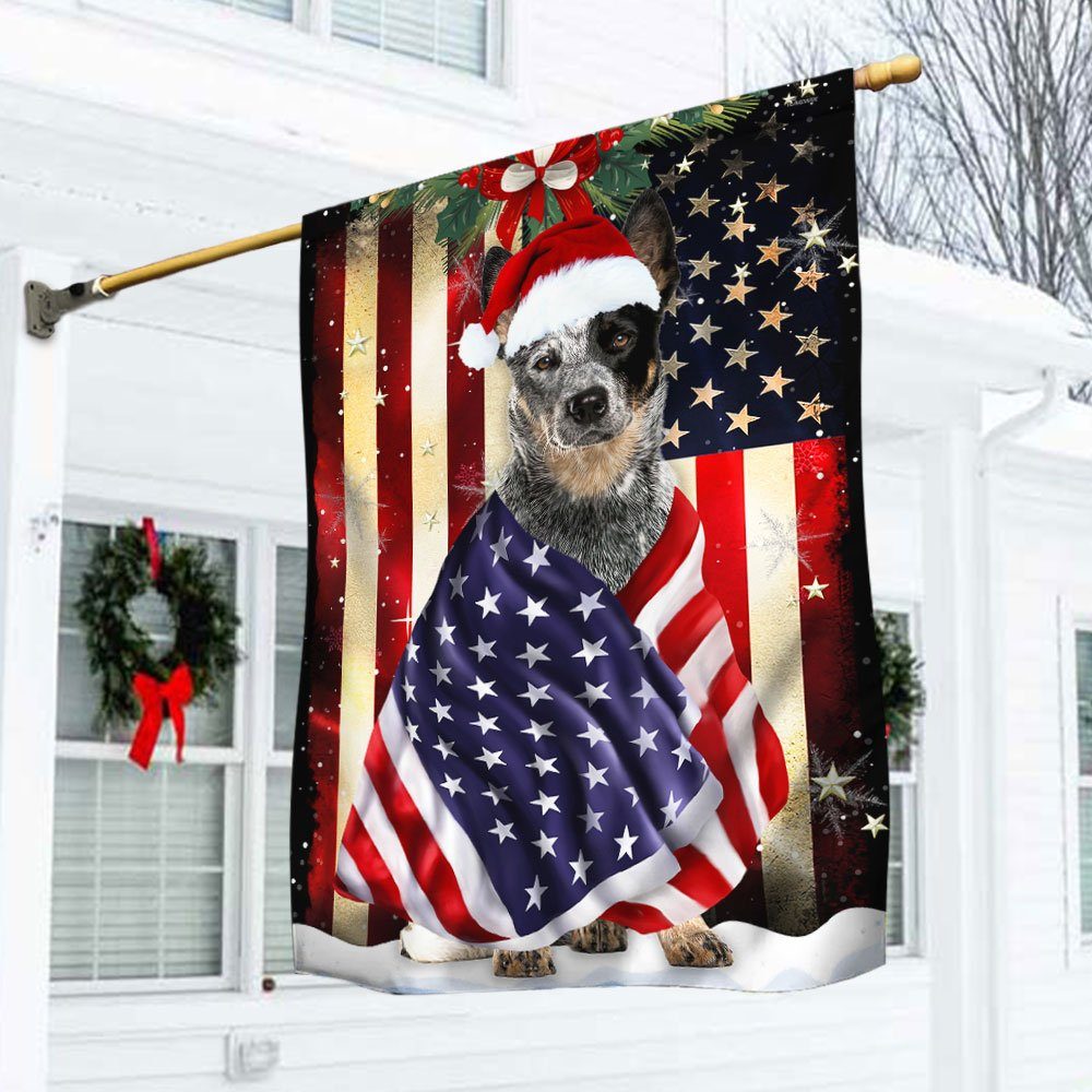 Australian Cattle Dog Flag Merry Christmas ANL285Fv14