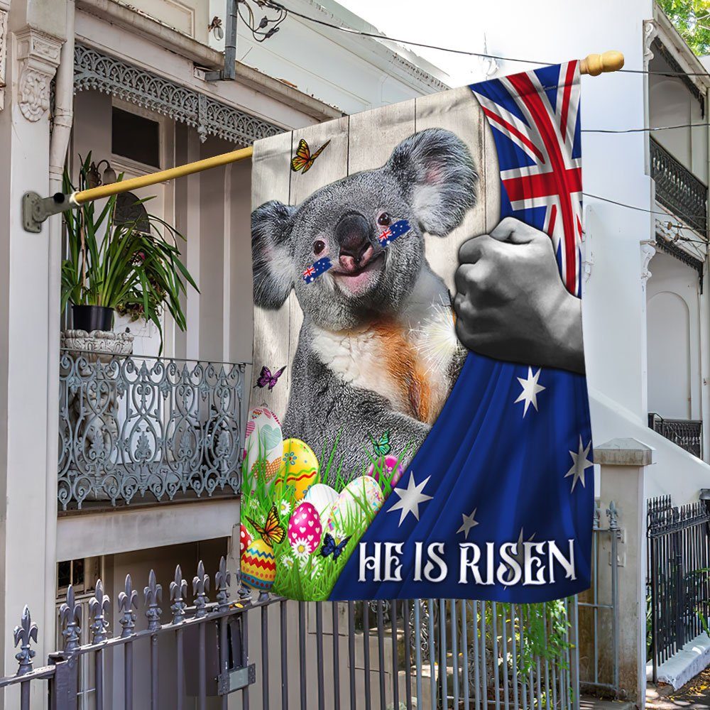 Australian Easter Koala He Is Risen Flag MLN29F