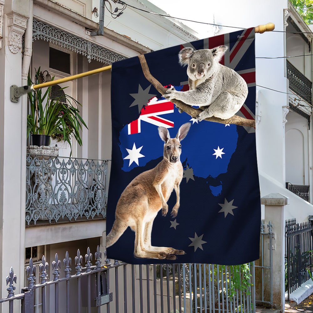 Australian Flag Aussie Kangaroo Koala Australian Day Flag TRL1728F