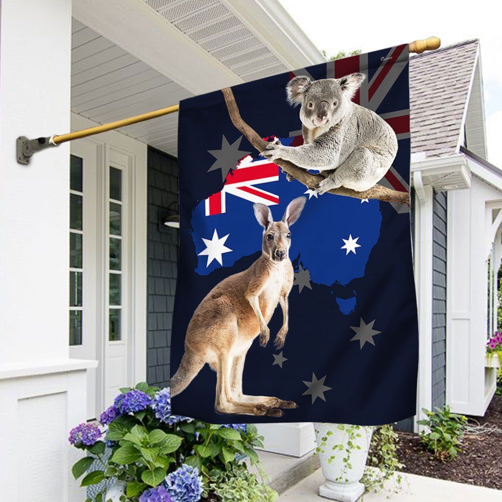 Australian Flag Aussie Kangaroo Koala Australian Day Flag TRL1728F