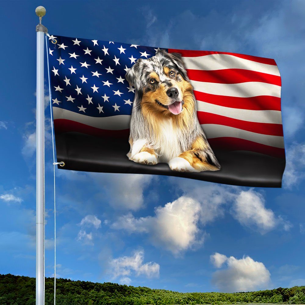 Australian Shepherd American Grommet Flag QNN437GFv10