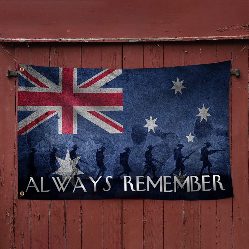 Australian Veteran Grommet Flag Always Remember TTV348GF