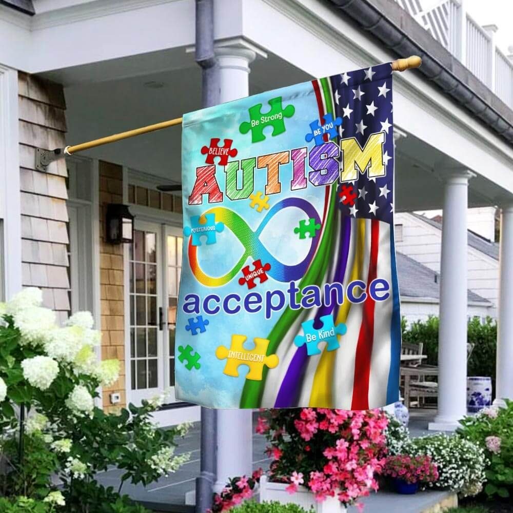 Autism Acceptance American Flag