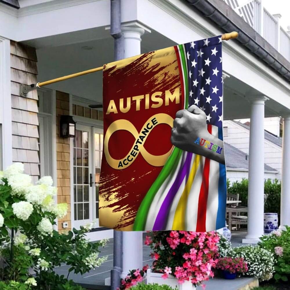 Autism Acceptance American Flag