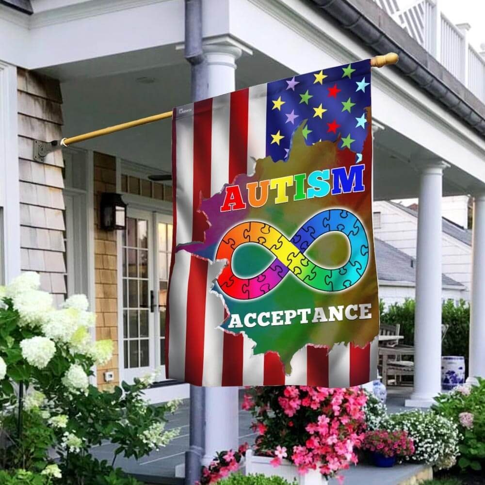 Autism Acceptance American Flag