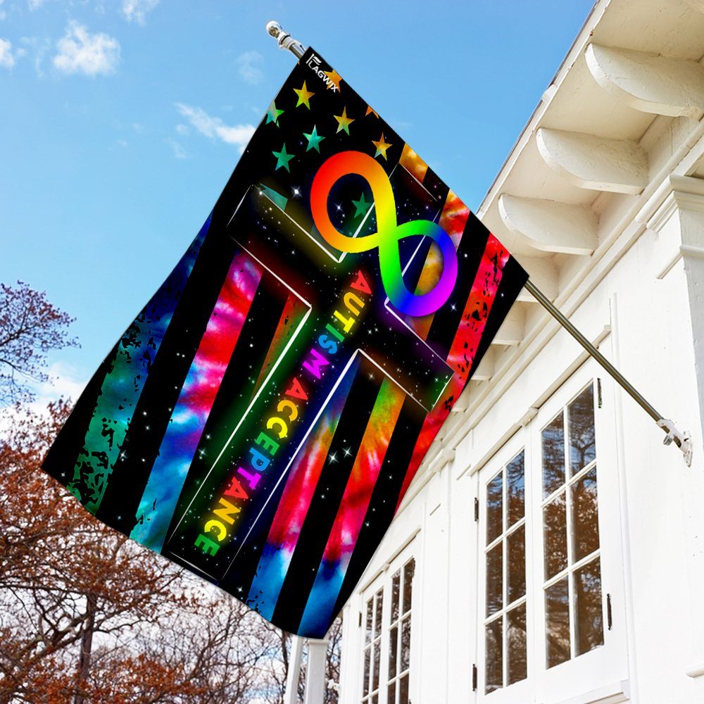 Autism Acceptance Tie Dye Flag