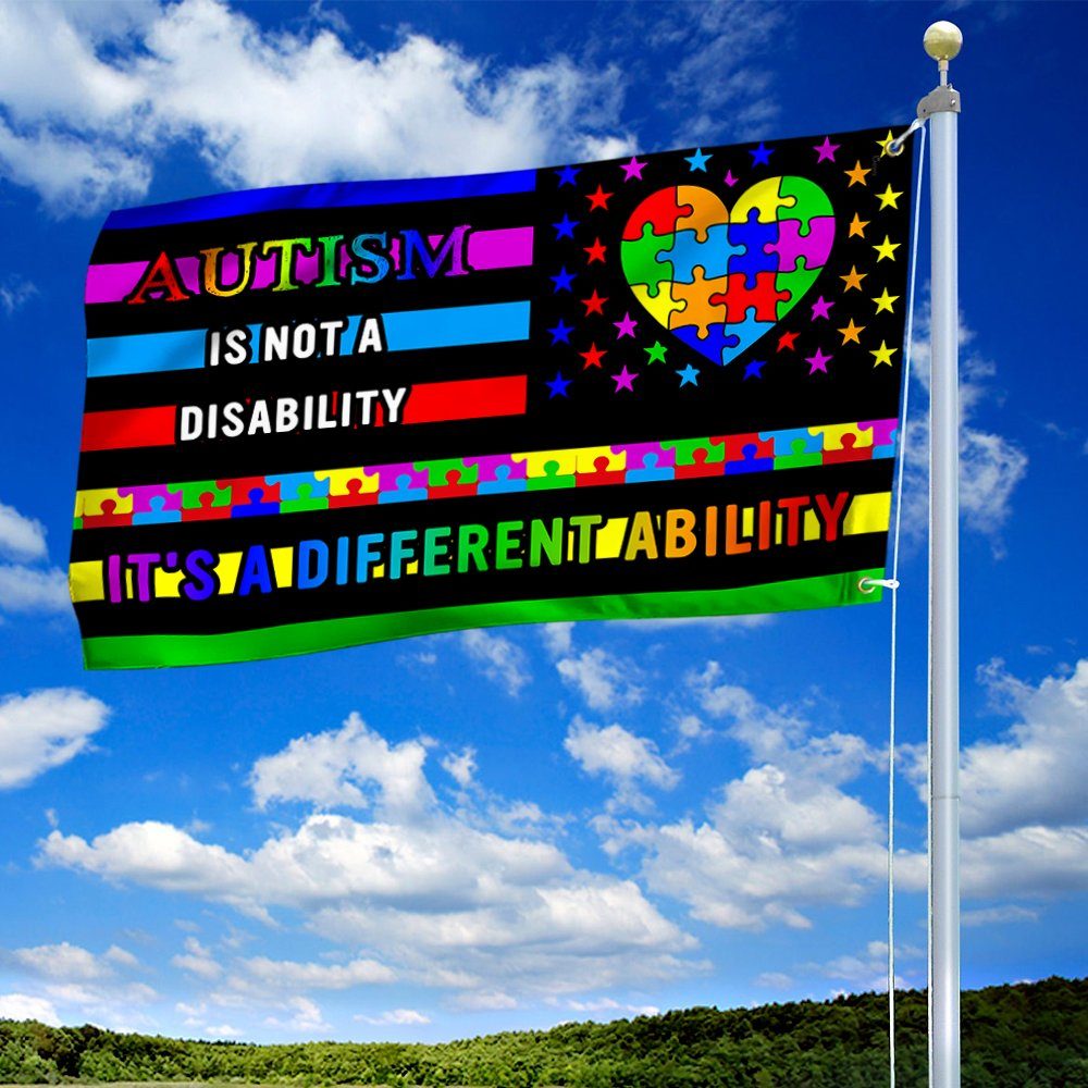 Autism Awareness Flag Autism Different Ability Grommet Flag TRV1667GF