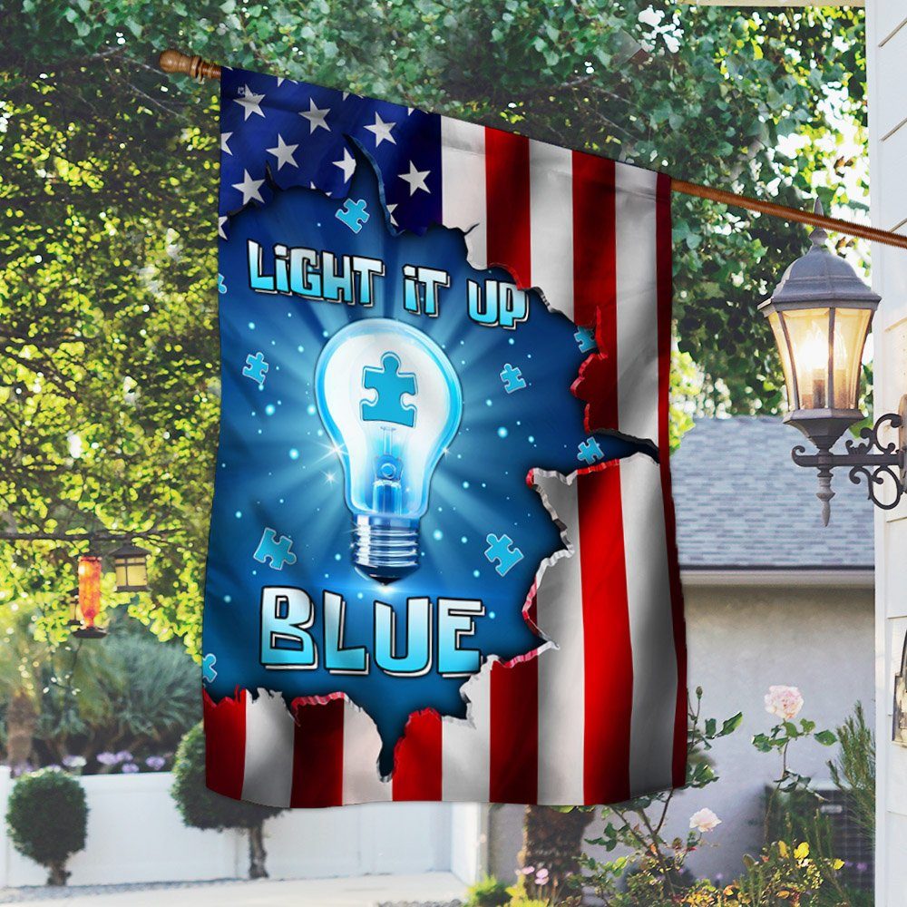 Autism Awareness Flag Light It Up Blue MLH2072F