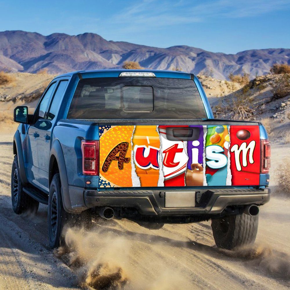 Autism Awareness Truck Tailgate Decal Sticker Wrap Chocolate NTB347TDv1