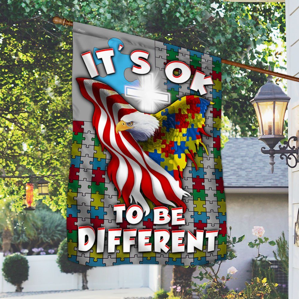 Autism Eagle Flag It’s OK To Be Different MLH2134F