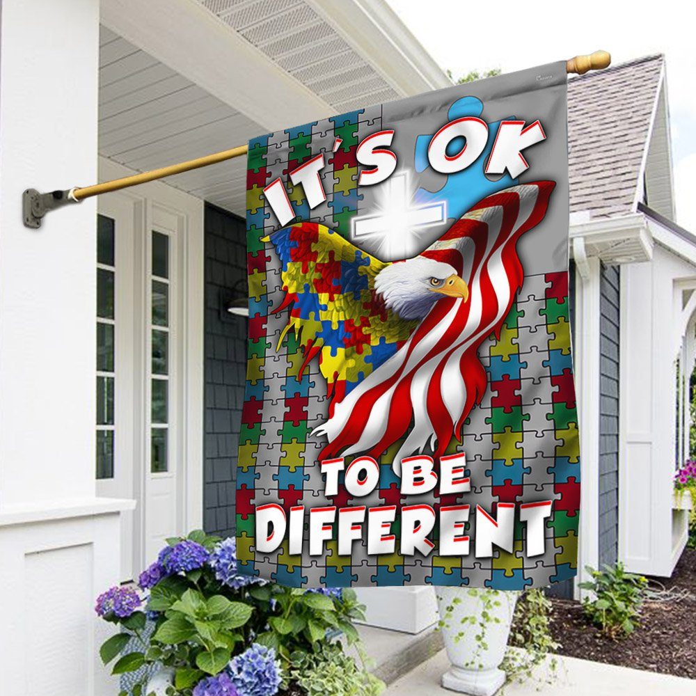 Autism Eagle Flag It’s OK To Be Different MLH2134F