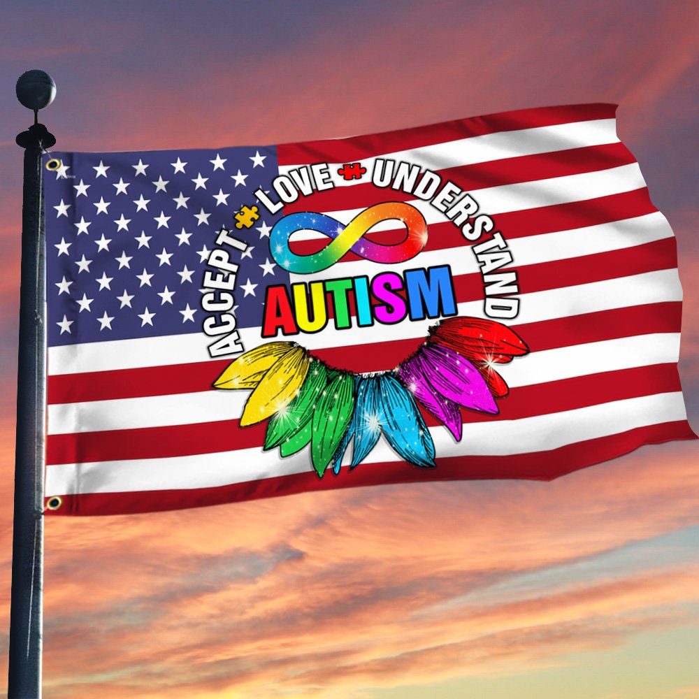 Autism Grommet Flag, Accept Love Understand TQN15GF