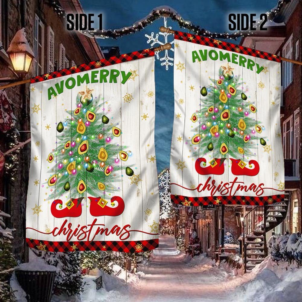 Avomerry Chirtsmas Flag Avocado Christmas LNT688F