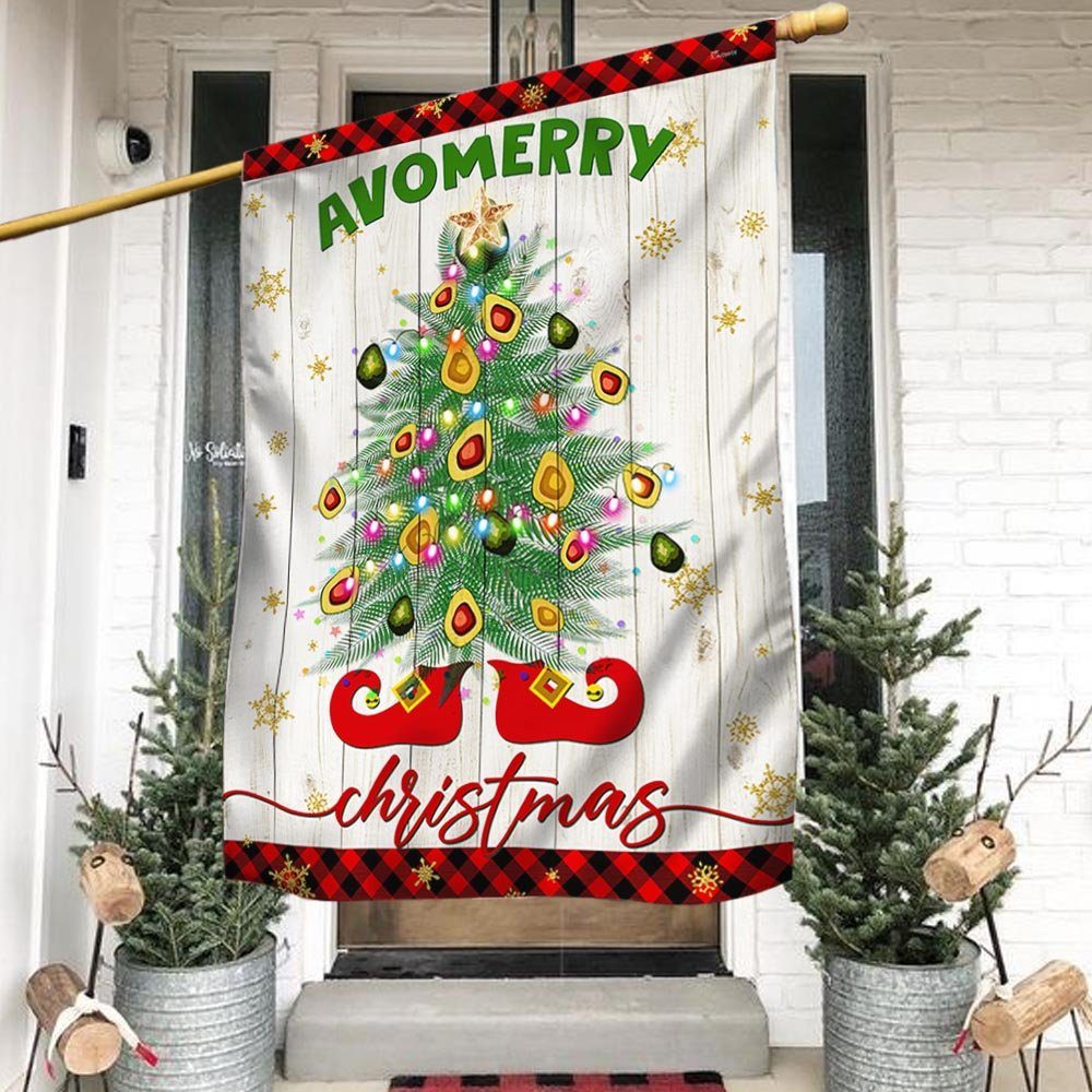 Avomerry Chirtsmas Flag Avocado Christmas LNT688F